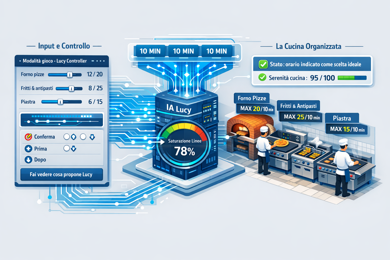 Illustrazione Lucy Kitchen Lines Controller