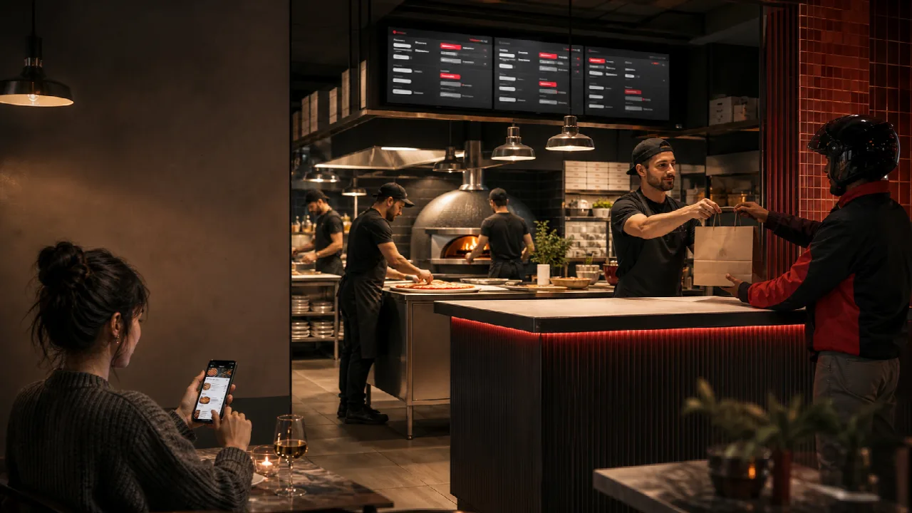 Cliente, cucina e rider collegati nello stesso flusso operativo
